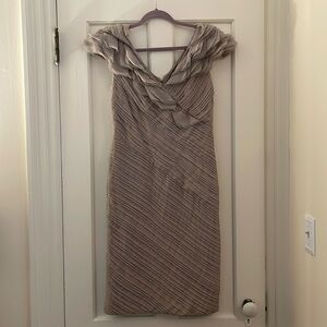 Tadashi Shoji Ruched Ruffle Cocktail Dress | Women’s Size 8